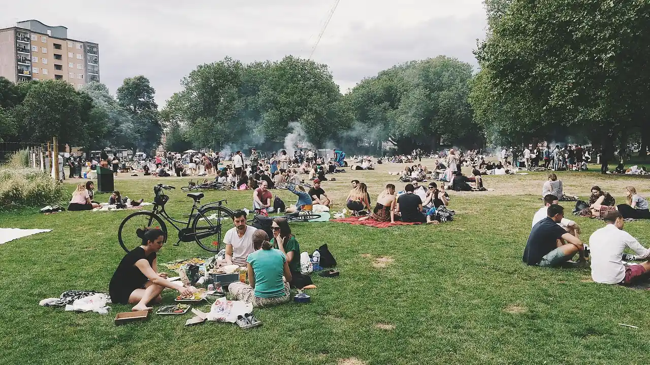 Hanging Out in the Park — warm lifestyle scene